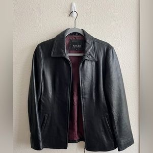 Vintage Women's Genuine Black Leather Jacket -Size S